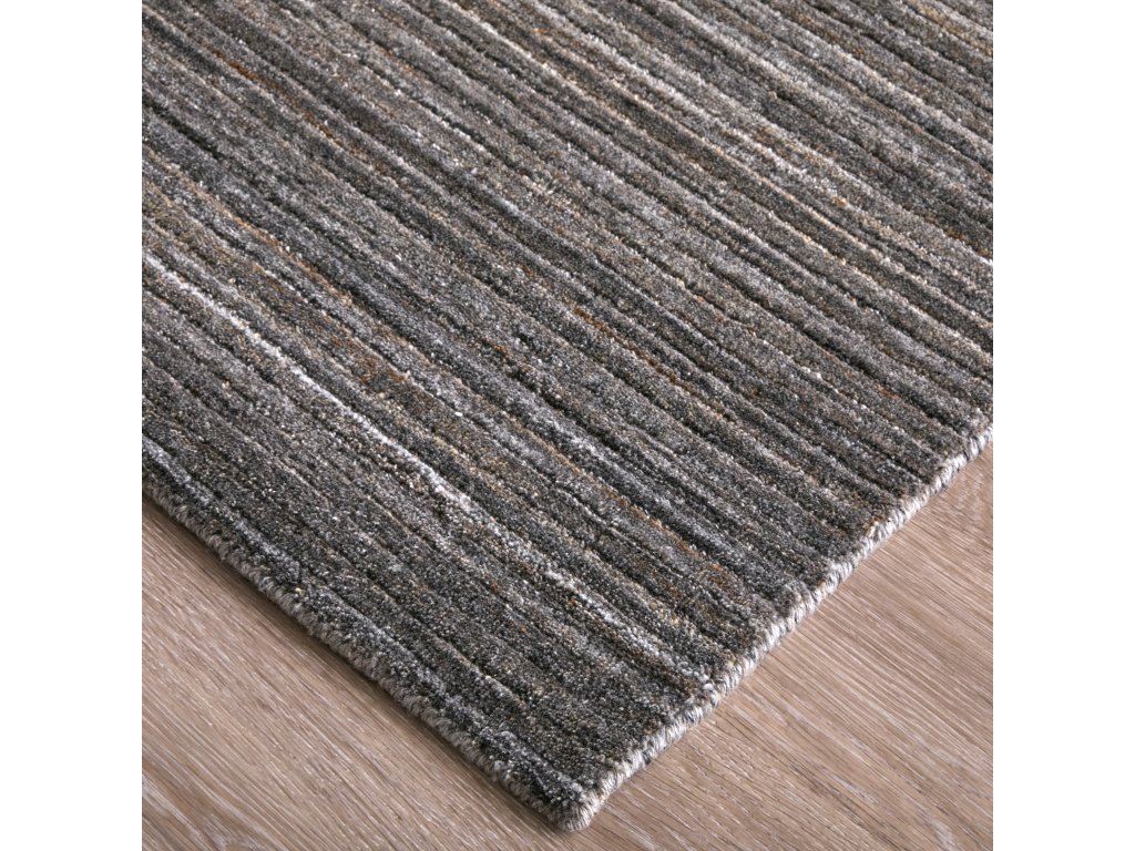 Lakewood Modern Solid, Black/Gray/Brown, 8' x 10' Area Rug - image 1