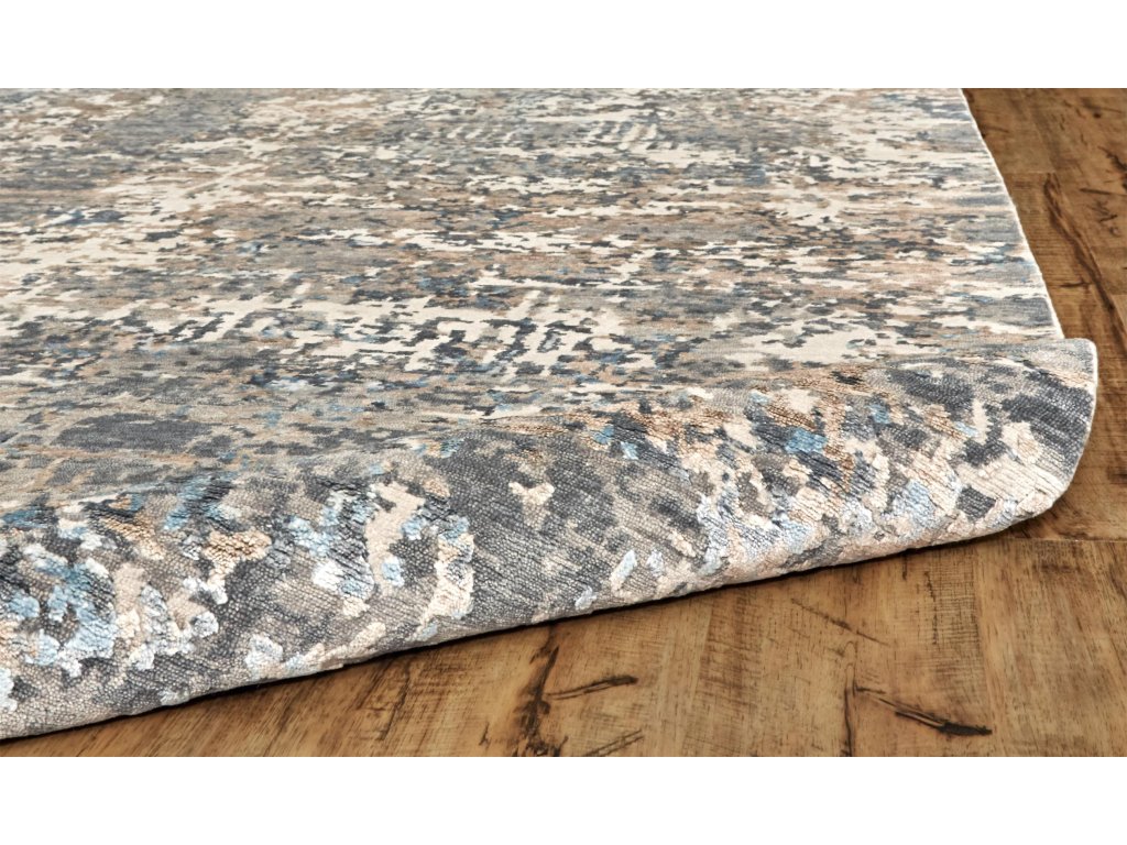 Adira Modern Distressed, Taupe/Tan/Ivory, 7'-9" x 9'-9" Area Rug - image 4