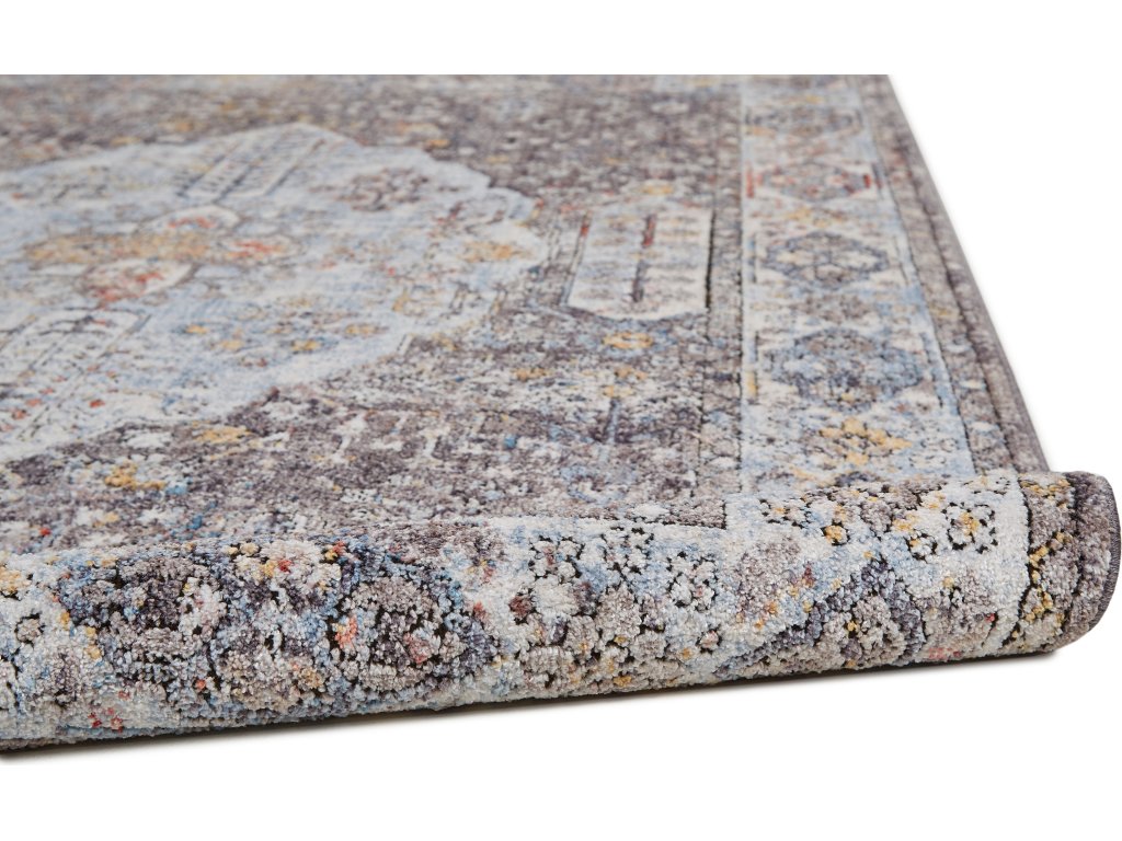 Armant Traditional Medallion, Gray/Blue/Gold, 2' x 3' Accent Rug - image 9