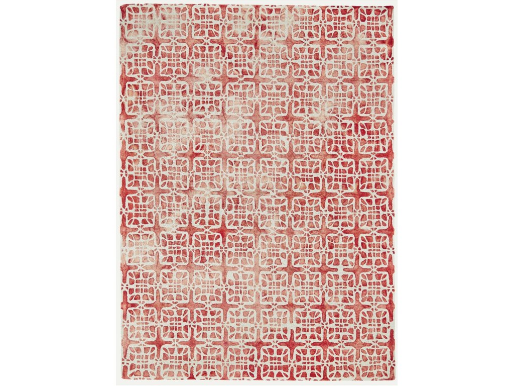 Lorrain Modern Geometric, Pink/Ivory, 2' x 3' Accent Rug - main image