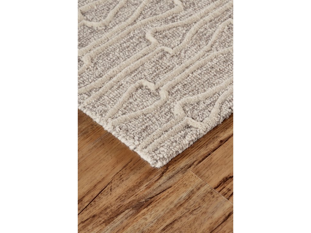 Enzo Transitional Geometric, Taupe/Ivory, 2' x 3' Accent Rug - image 2