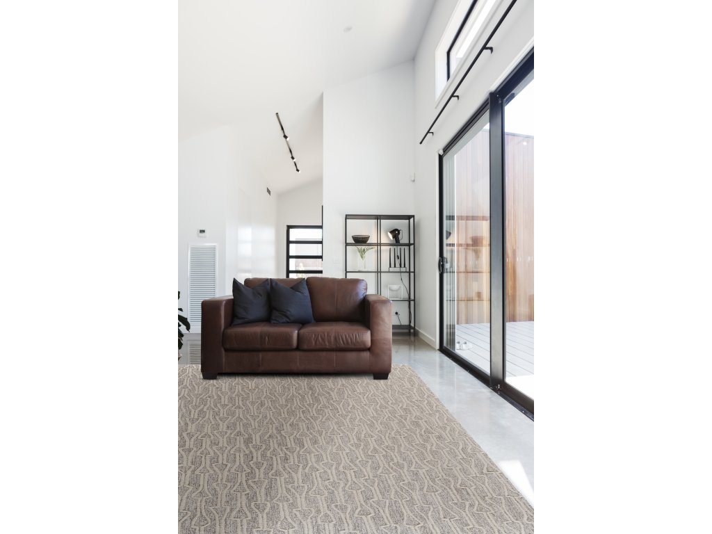 Enzo Transitional Geometric, Taupe/Ivory, 2' x 3' Accent Rug - image 1