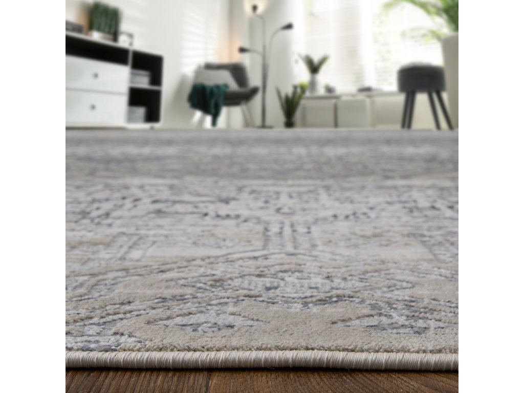 Macklaine Transitional Distressed, Ivory/Silver/Black, 12' x 15' Area Rug - image 9