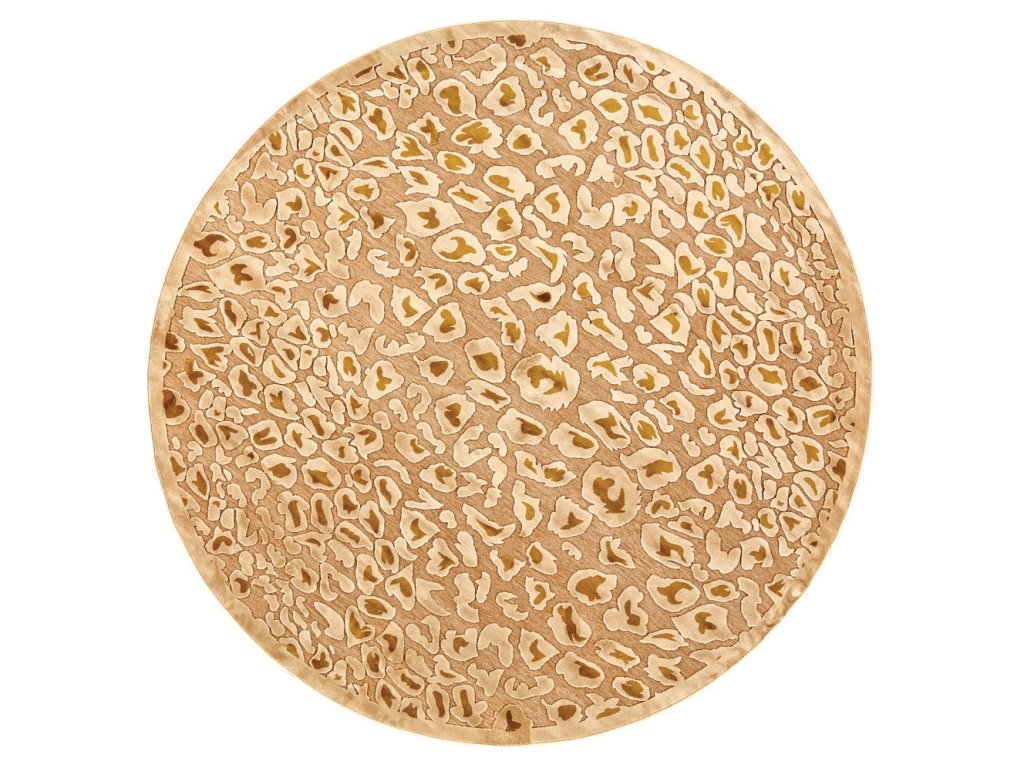 Saphir Transitional Abstract, Tan/Brown, 7'-6" x 7'-6" Round Rug - main image