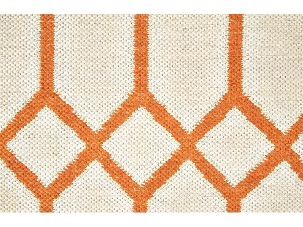 Coastal Layers Transitional Geometric, Ivory/Orange, 5' x 8' Area Rug - image 2