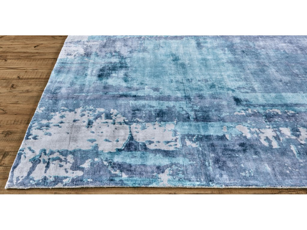 Emory Modern Abstract, Blue/Ivory, 5' x 8' Area Rug - image 6