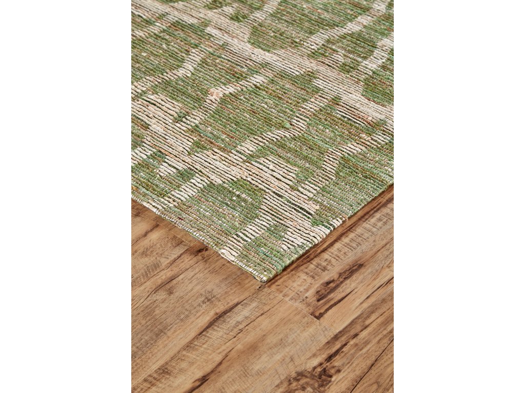 Lilliana Transitional Geometric, Green/Tan, 9'-6" x 13'-6" Area Rug - image 1
