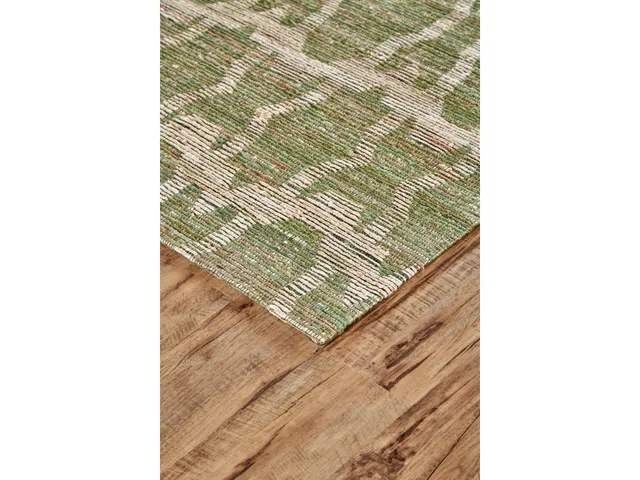 Lilliana Transitional Geometric, Green/Tan, 9'-6" x 13'-6" Area Rug - Alternative View