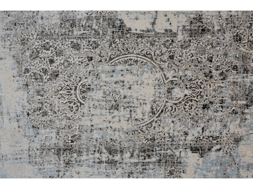 Prasad Modern Distressed, Gray/Blue/Ivory, 1'-8" x 2'-10" Accent Rug - image 6