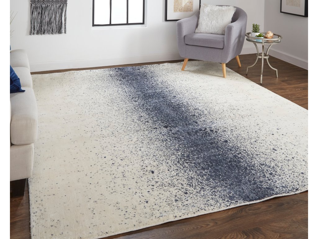 Grier Modern Gradient and Ombre, Ivory/Blue/Gray, 8' x 10' Area Rug - image 2