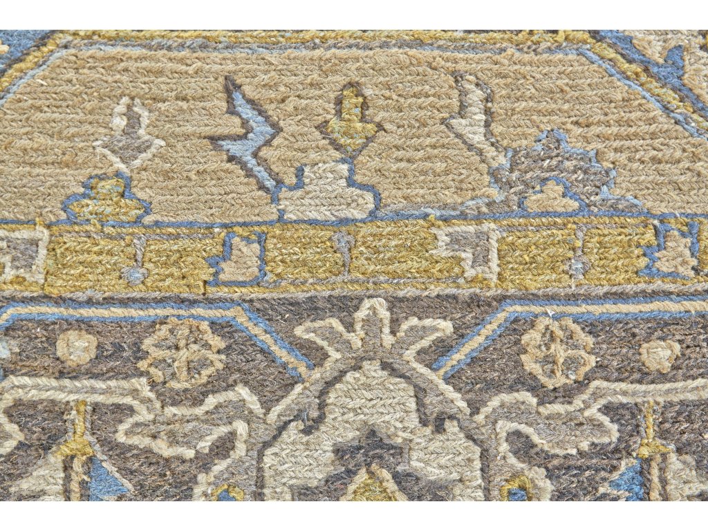 Goshen Traditional Medallion, Taupe/Tan/Blue, 5'-6" x 8'-6" Area Rug - image 3