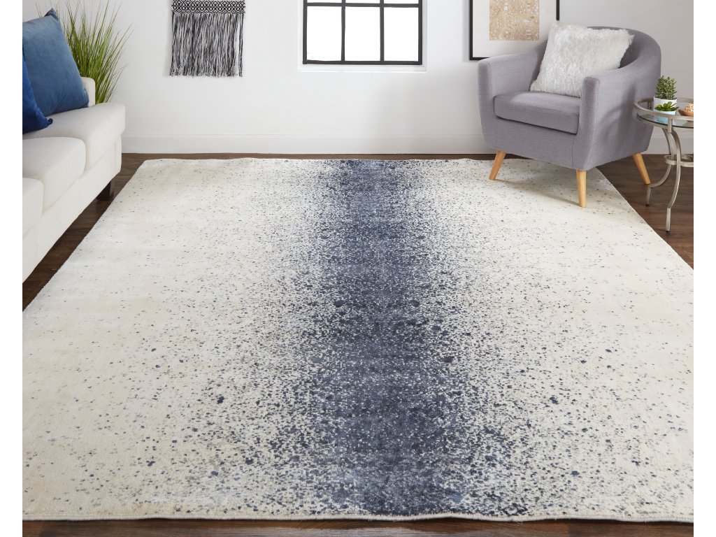 Grier Modern Gradient and Ombre, Ivory/Blue/Gray, 8' x 10' Area Rug - image 1