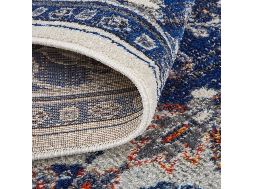 Bellini Transitional Medallion, Gray/Ivory/Blue, 9'-2" x 12'-4" Area Rug - image 5