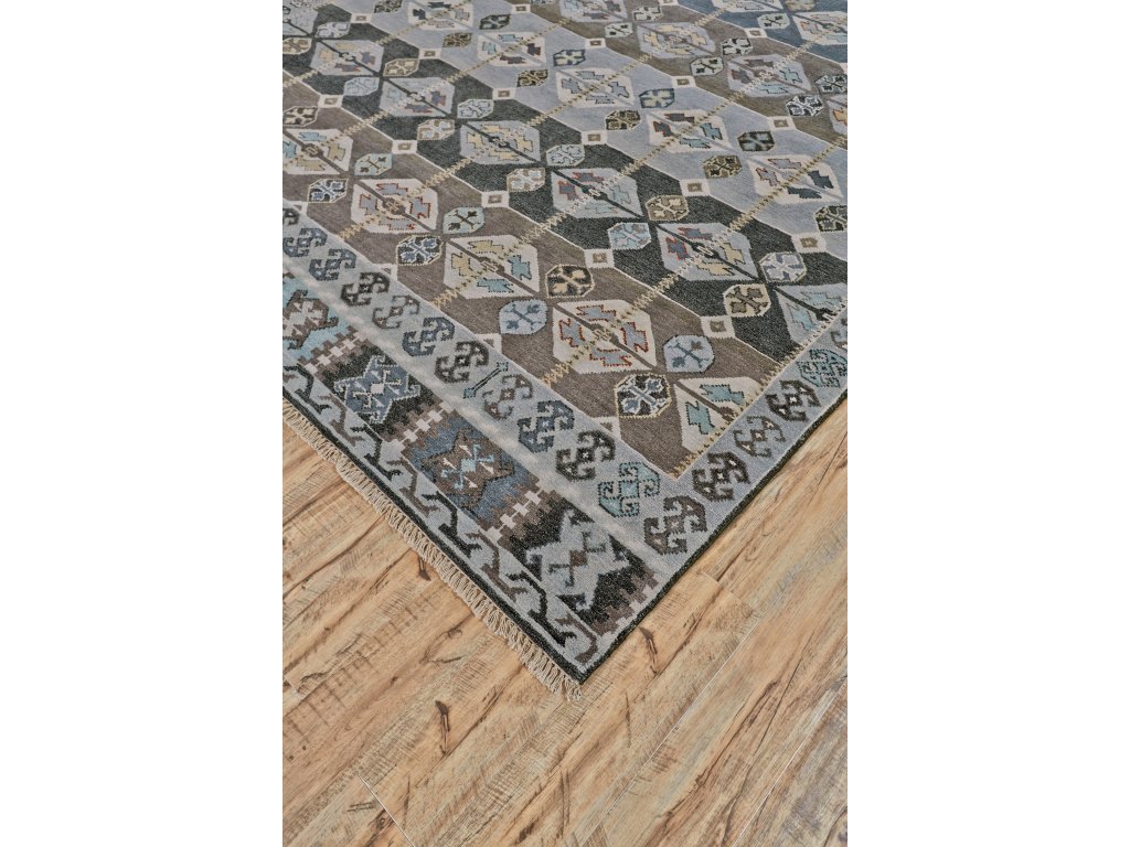 Ashi Transitional Southwestern, Blue/Brown/Gray, 2' x 3' Accent Rug - image 1