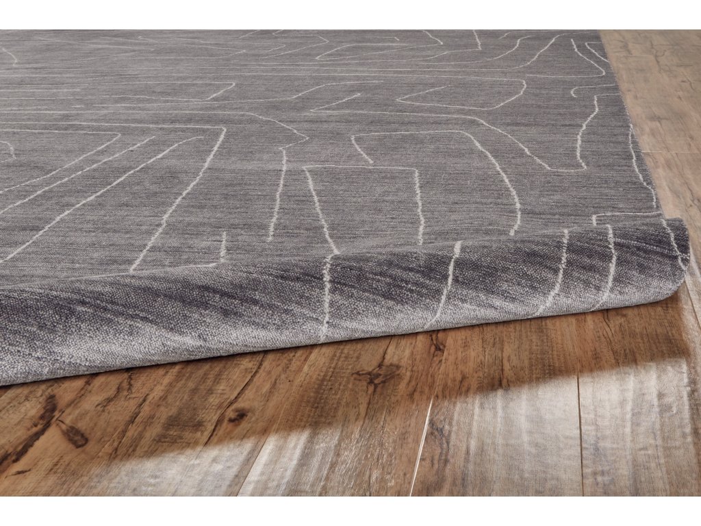 Lennox Modern Abstract, Gray/Ivory, 2' x 3' Accent Rug - image 5