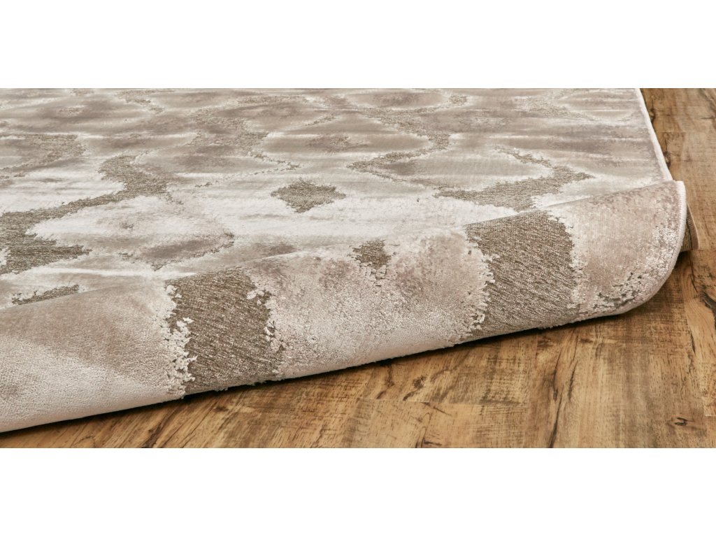 Saphir Zam Modern Abstract, Ivory/Gray/Taupe, 2'-6" x 8' Runner Rug - image 5