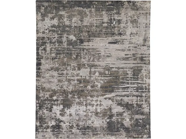 Adira Modern Watercolor, Gray/Silver/Taupe, 7'-9" x 9'-9" Area Rug
