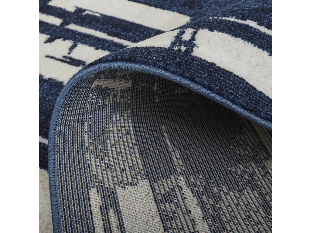 Remmy Transitional Abstract, Ivory/Blue, 5' x 8' Area Rug - image 5