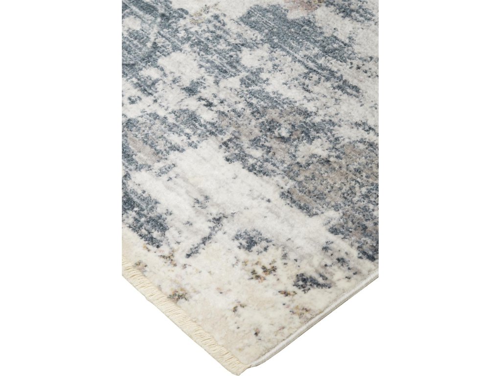 Kyra Transitional Abstract, Blue/Gray/Ivory, 7'-6" x 9'-7" Area Rug - image 2