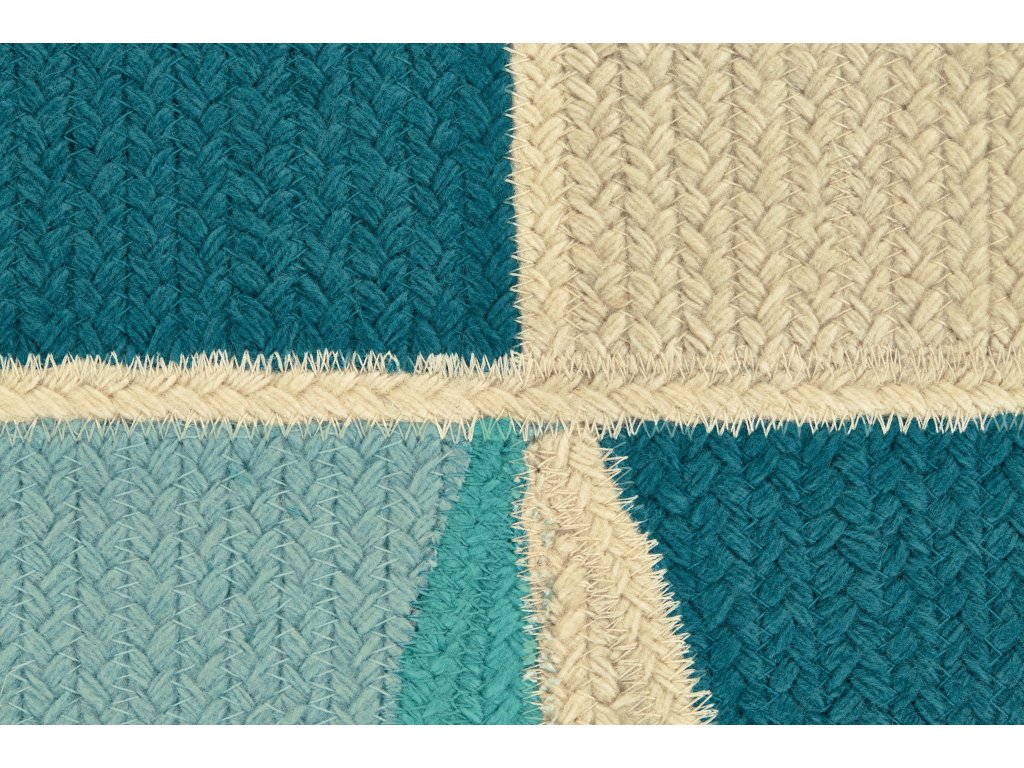 Clare Transitional Geometric, Blue/Green/Ivory, 8' x 11' Area Rug - image 2