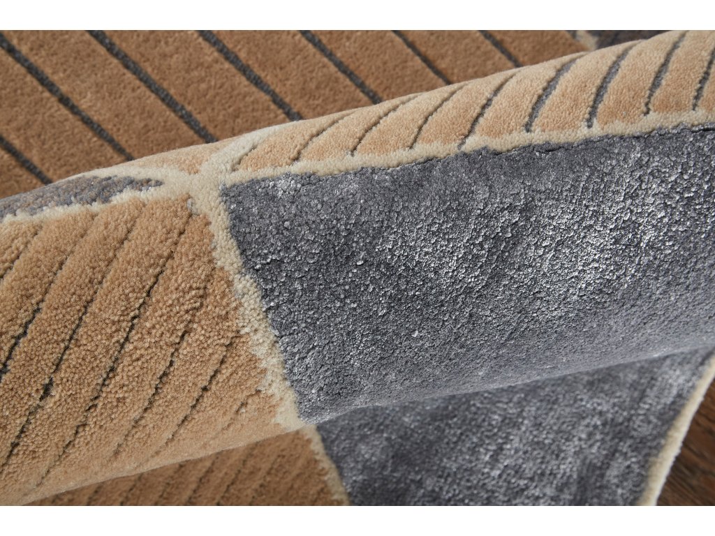 Nash Modern Geometric, Brown/Tan/Gray, 5' x 8' Area Rug - image 3
