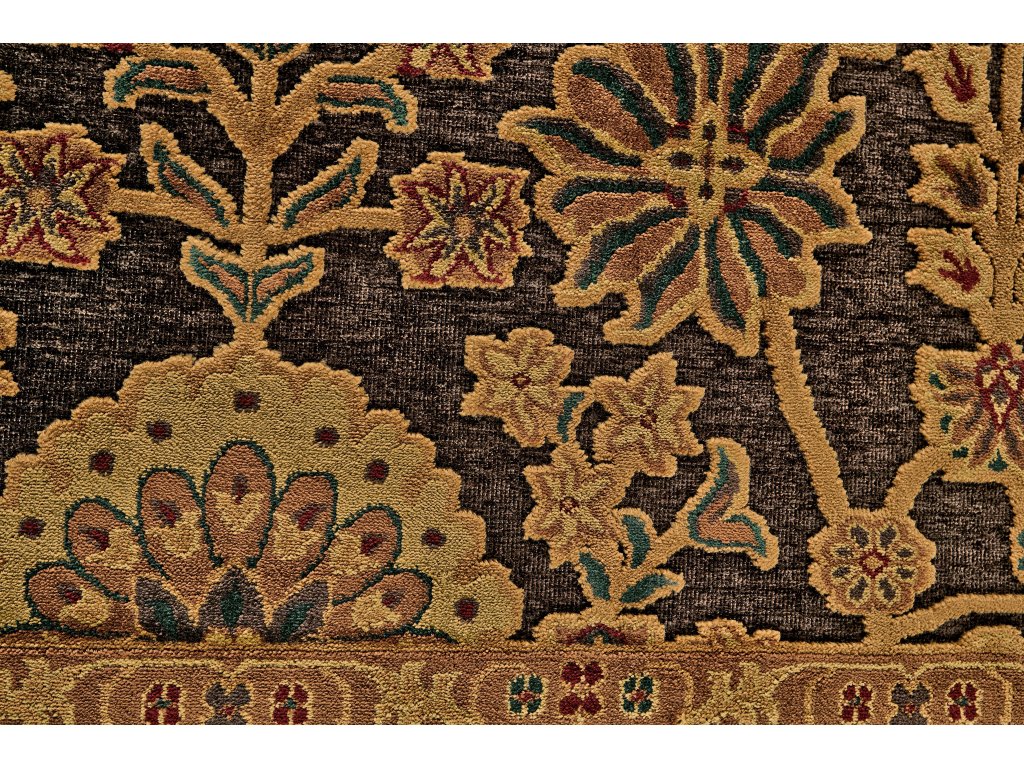 Saphir Traditional Oriental, Brown/Gold/Tan, 9'-8" x 12'-7" Area Rug - image 2