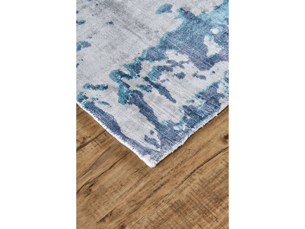 Emory Modern Abstract, Blue/Ivory, 5' x 8' Area Rug - image 2