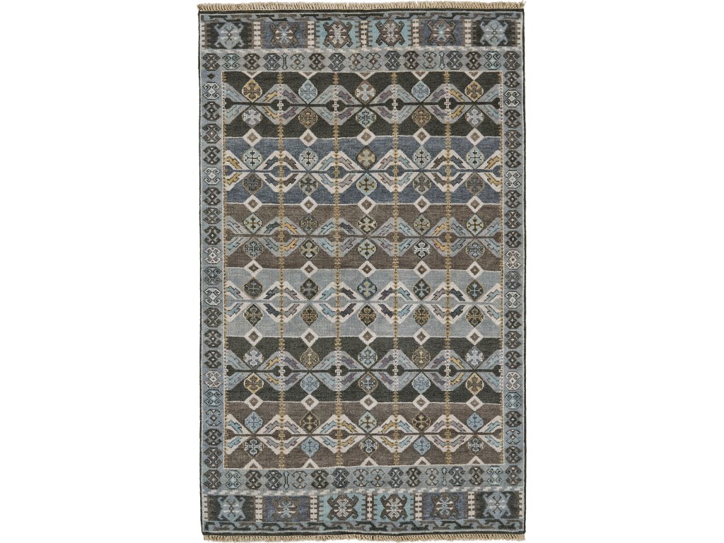 Ashi Transitional Southwestern, Blue/Brown/Gray, 2' x 3' Accent Rug - main image