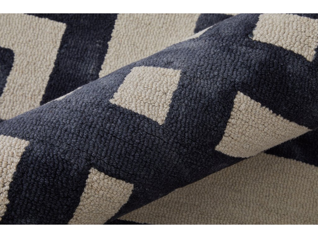 Lorrain Modern Geometric, Tan/Black, 3'-6" x 5'-6" Accent Rug - image 6