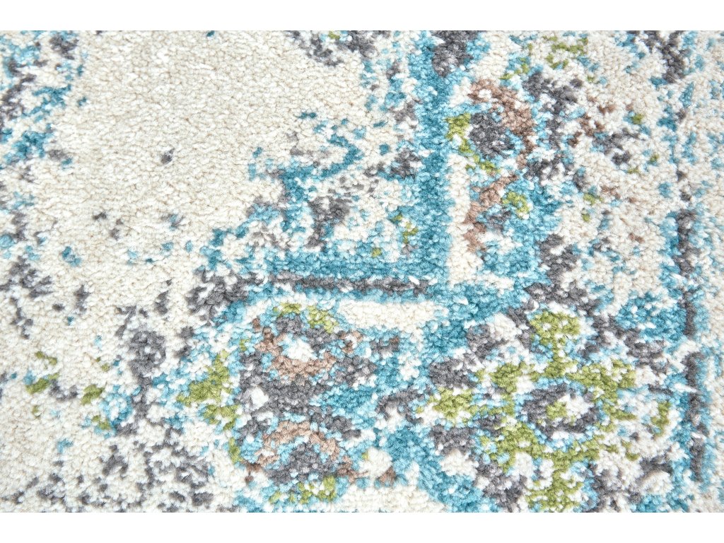 Harlow Modern Floral and Botanical, Ivory/Blue/Green, 1'-8" x 2'-10" Accent Rug - image 3