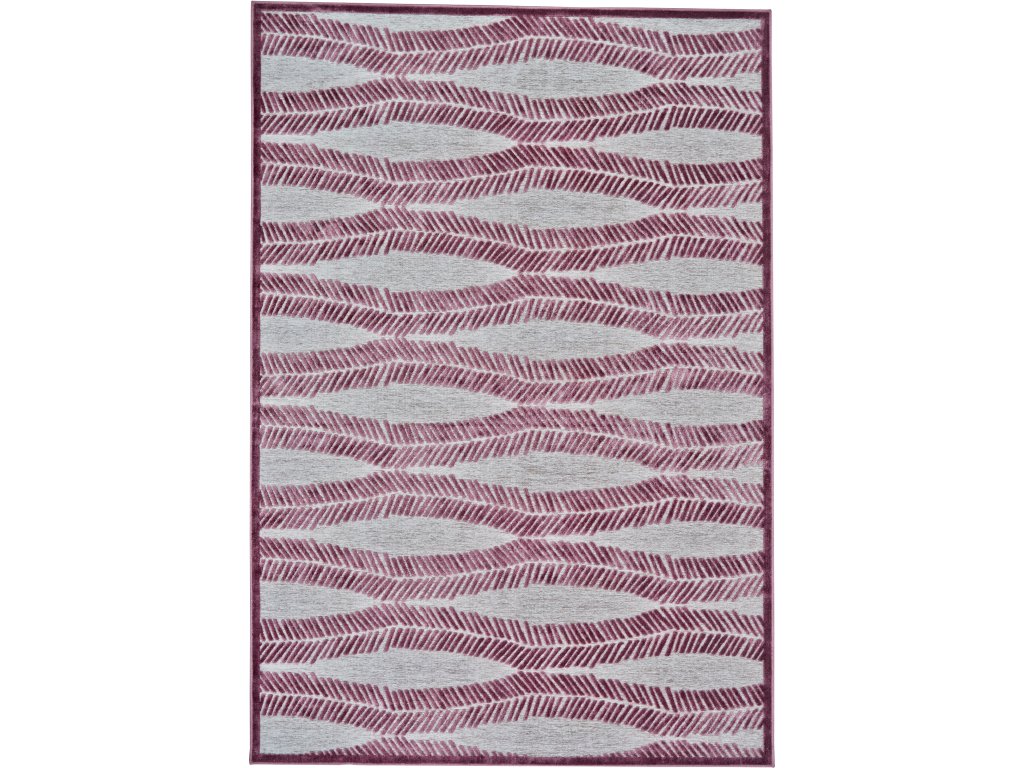 Saphir Rubus Modern Abstract, Gray/Purple, 2'-2" x 4' Accent Rug - main image