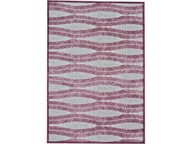 Saphir Rubus Modern Abstract, Gray/Purple, 2'-2" x 4' Accent Rug