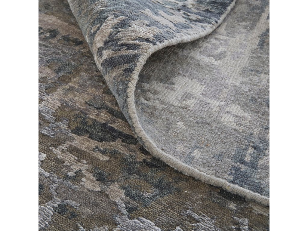 Adira Modern Watercolor, Gray/Silver/Taupe, 7'-9" x 9'-9" Area Rug - image 4