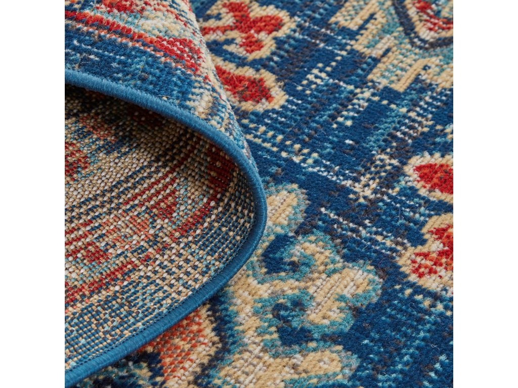 Nolan Transitional Oriental, Blue/Red/Ivory, 12'-10" x 15' Runner Rug - image 4