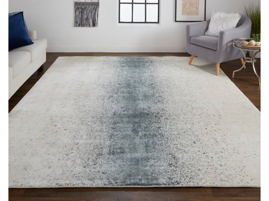 Grier Modern Gradient and Ombre, Blue/Ivory/Gray, 8' x 10' Area Rug - image 1