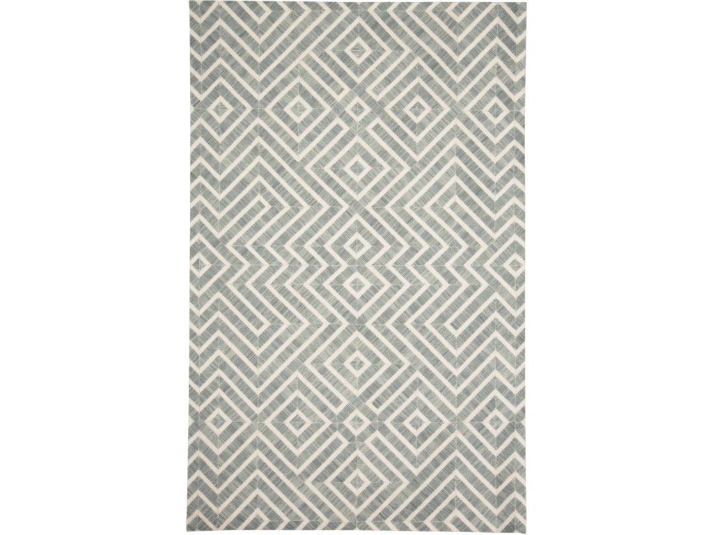 Bermuda II Transitional Geometric, Gray/Ivory, 1'-8" x 2'-10" Accent Rug - main image