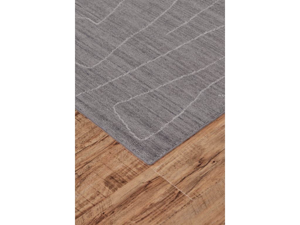 Lennox Modern Abstract, Gray/Ivory, 2' x 3' Accent Rug - image 2