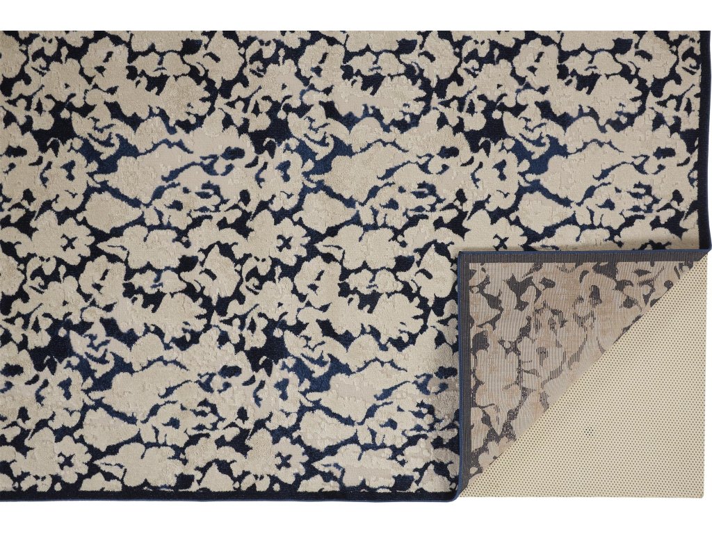 Remmy Transitional Abstract, Ivory/Blue, 10' x 13'-2" Area Rug - image 3