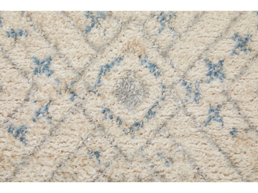 Camellia Transitional Geometric, Ivory/Blue, 4'-3" x 6'-3" Accent Rug - image 7