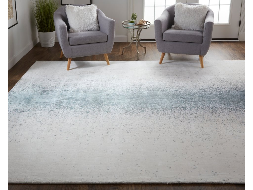 Grier Modern Gradient and Ombre, Blue/Ivory/Gray, 8' x 10' Area Rug - image 3