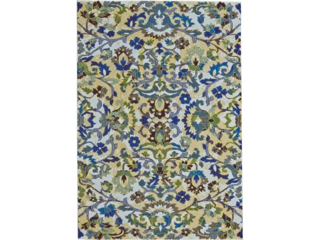 Brixton Modern Floral and Botanical, Green/Blue/Tan, 10' x 13'-2" Area Rug