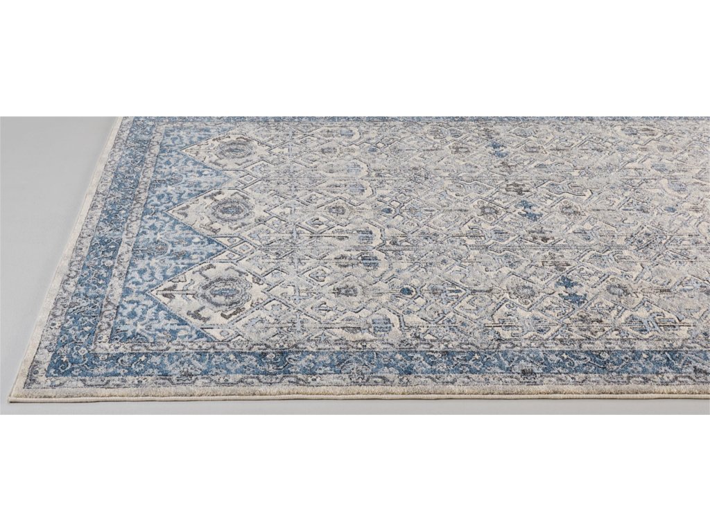 Ainsley Transitional Abstract, Blue/Ivory, 2' x 3' Accent Rug - image 6