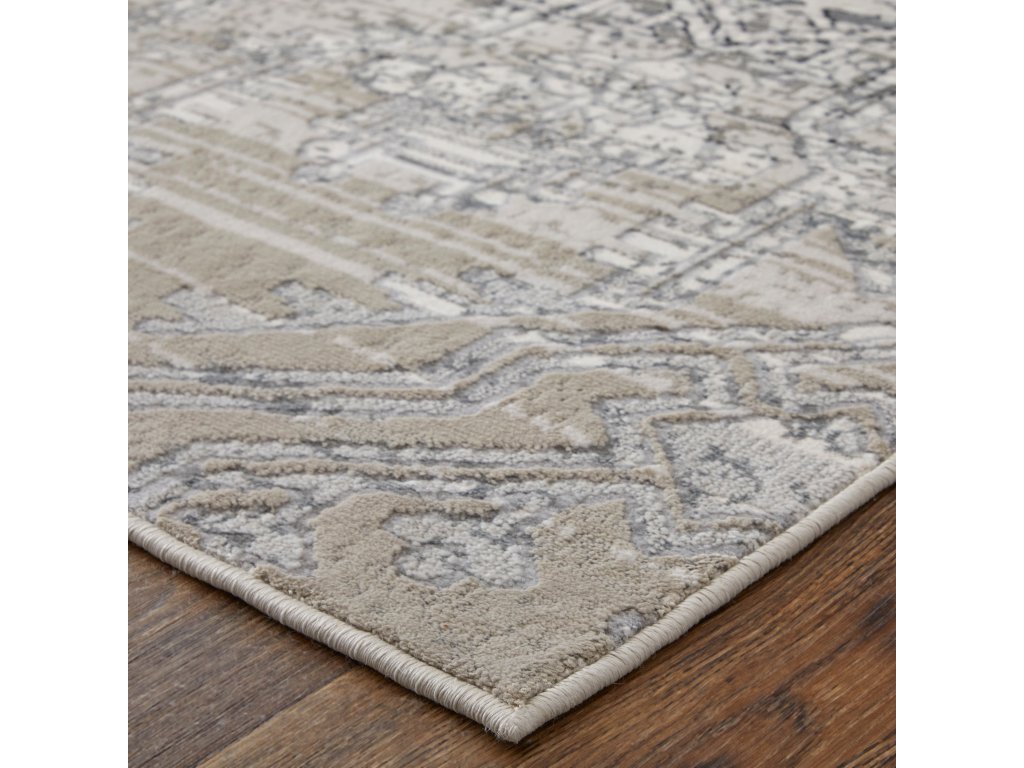 Macklaine Transitional Distressed, Ivory/Silver/Black, 12' x 15' Area Rug - image 4