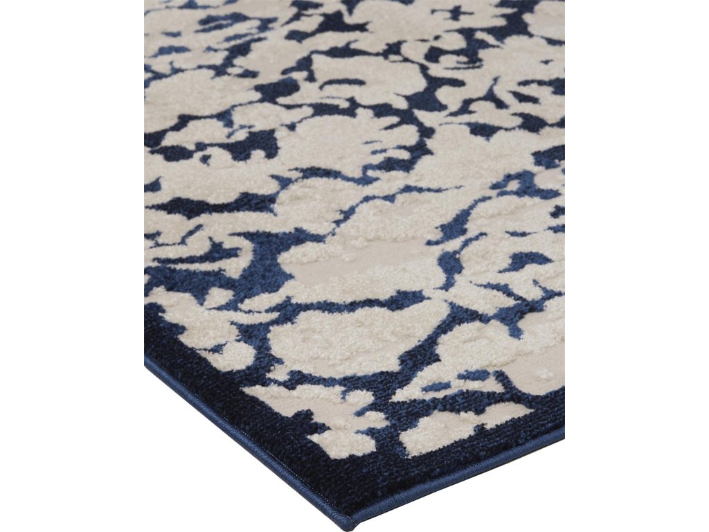Remmy Transitional Abstract, Ivory/Blue, 10' x 13'-2" Area Rug - image 2