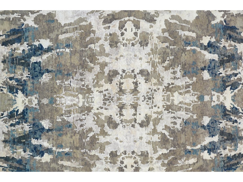 Adira Transitional Abstract, Silver/Blue/Gray, 2' x 3' Accent Rug - image 2