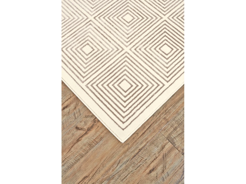 Azeri III Transitional Geometric, Tan/Brown, 2'-2" x 4' Accent Rug - image 3