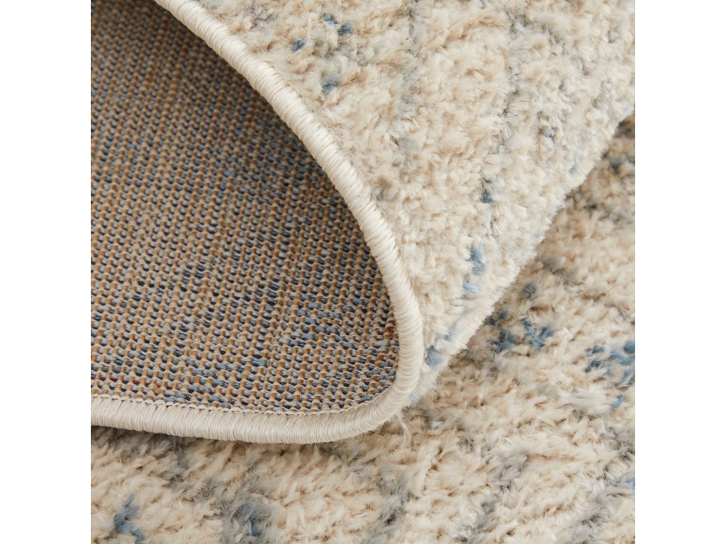 Camellia Transitional Geometric, Ivory/Blue, 4'-3" x 6'-3" Accent Rug - image 9