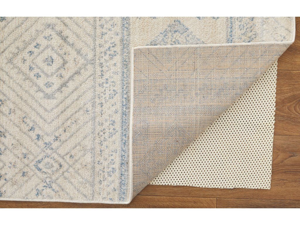 Camellia Transitional Geometric, Ivory/Blue, 4'-3" x 6'-3" Accent Rug - image 5