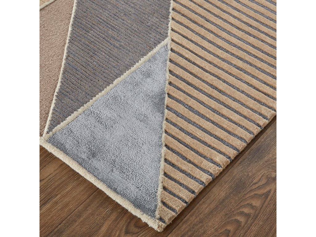 Nash Modern Geometric, Brown/Tan/Gray, 5' x 8' Area Rug - image 1