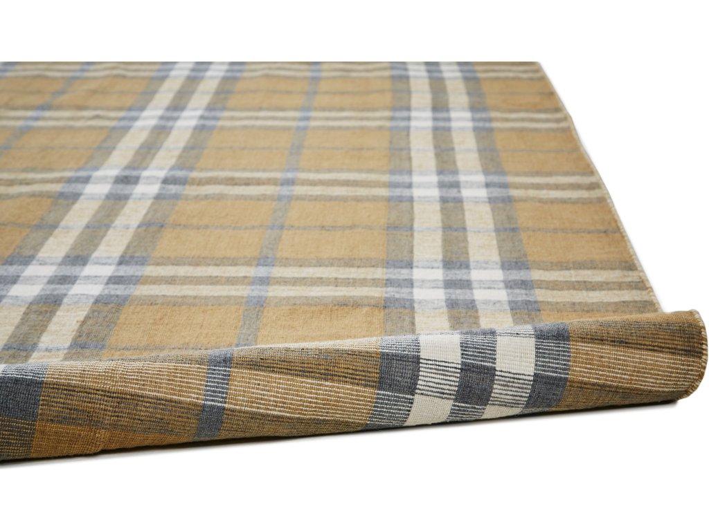 Crosby Transitional Plaid, Gold/Blue/White, 8' x 10' Area Rug - image 5